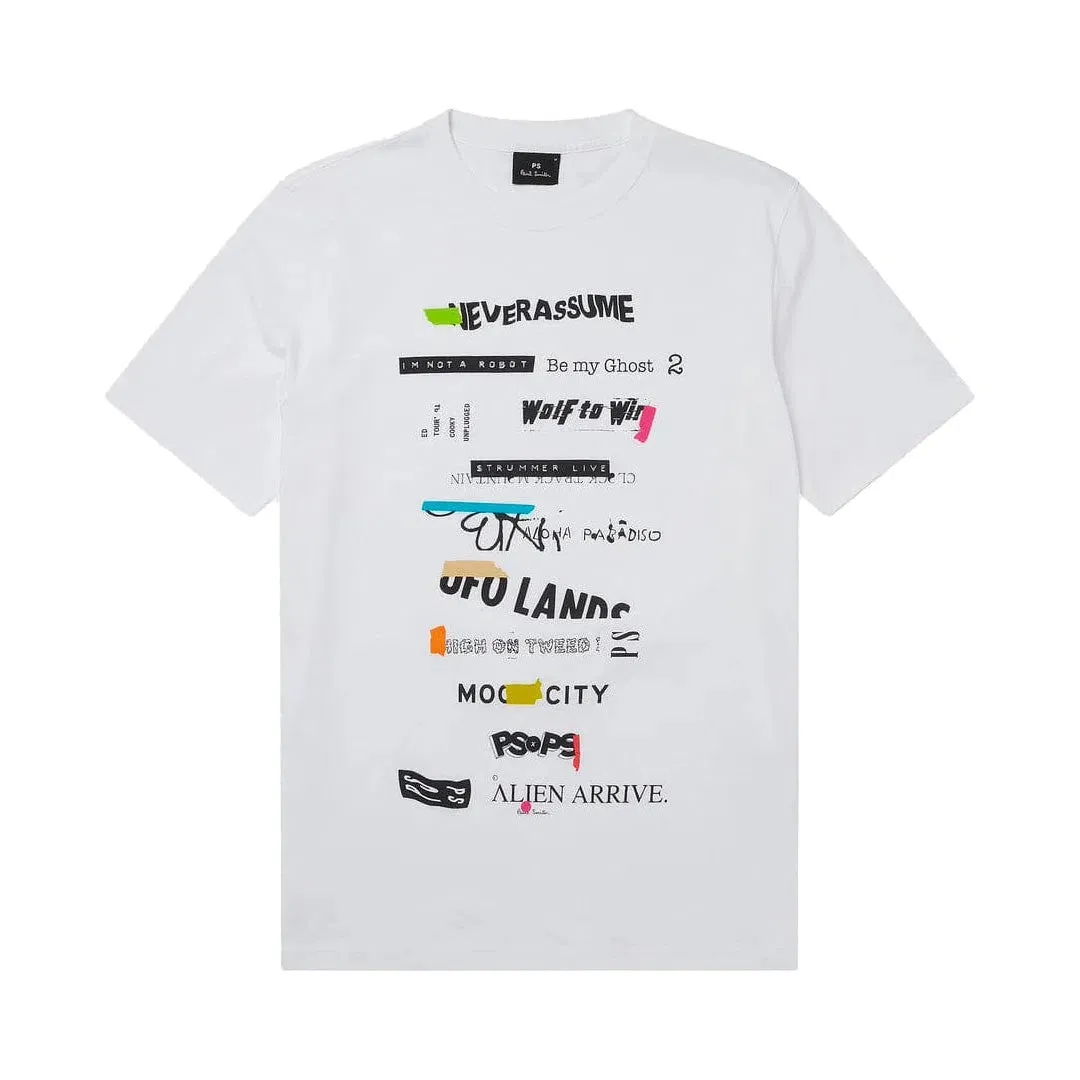 PAUL SMITH Tshirt SS Never Assume - White