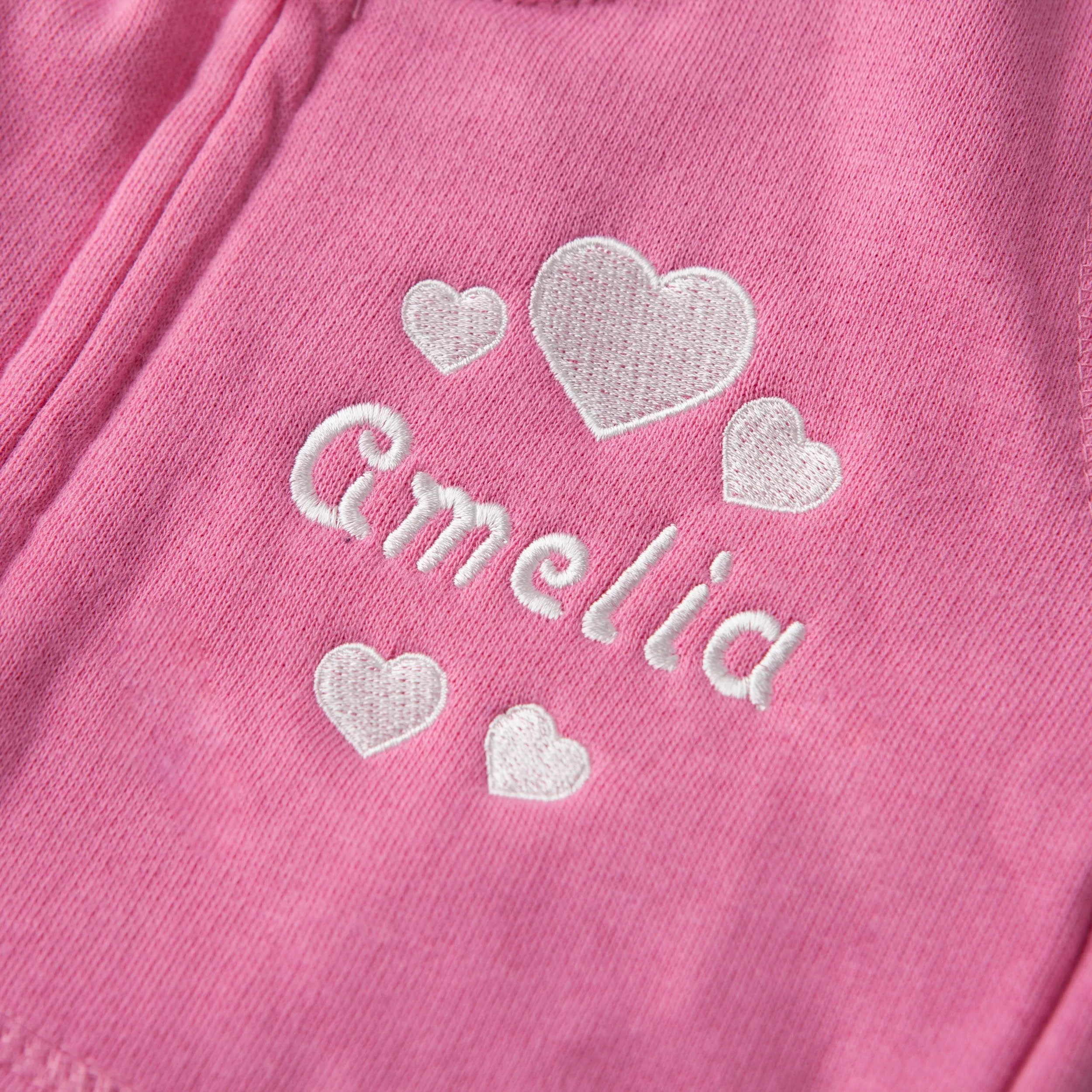 Personalised Pink Baby Tracksuit with Gorgeous Heart Design