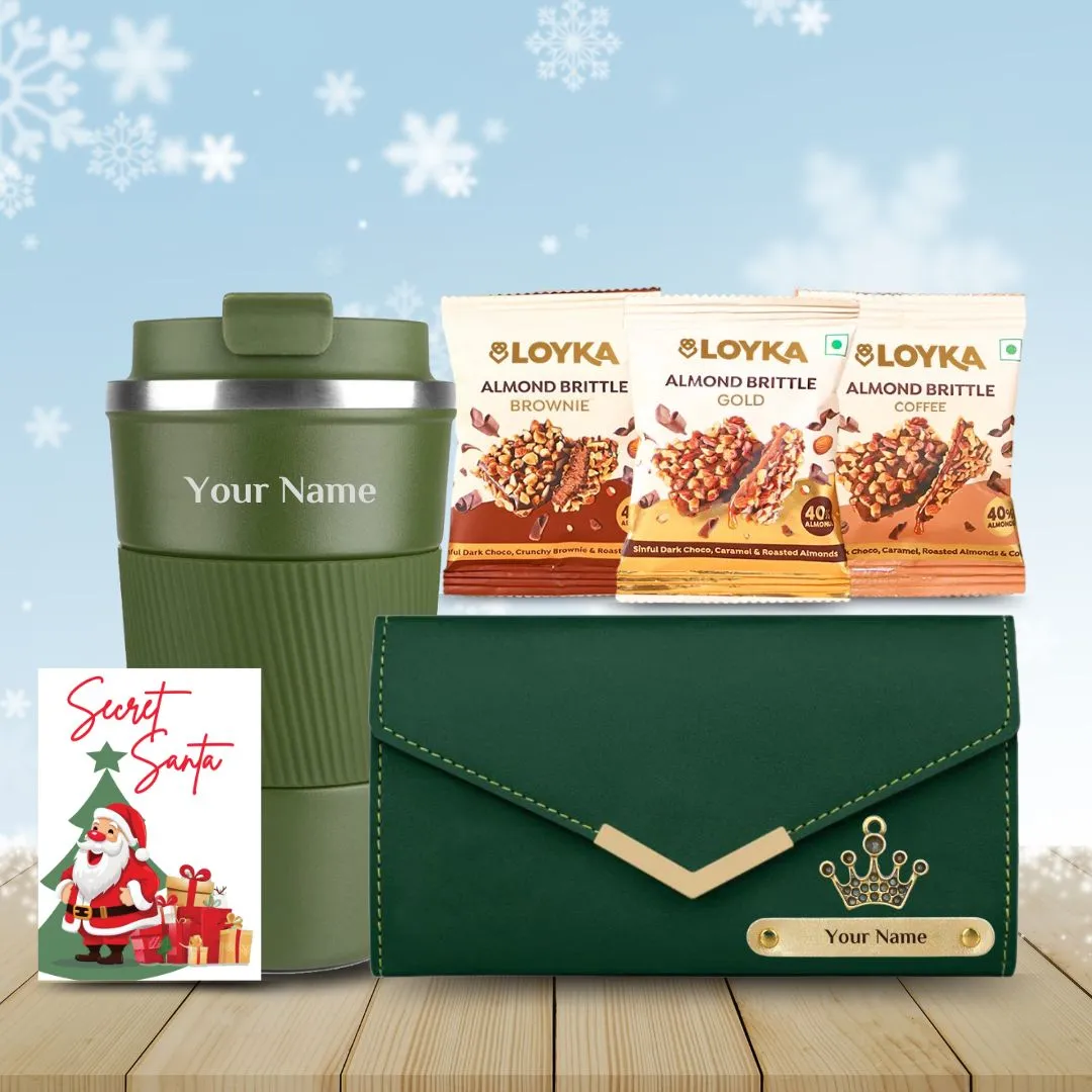 Personalized Festive Set : Tumbler, Ladies Wallet, Loyka Assorted