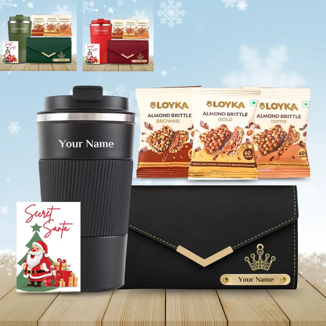 Personalized Festive Set : Tumbler, Ladies Wallet, Loyka Assorted