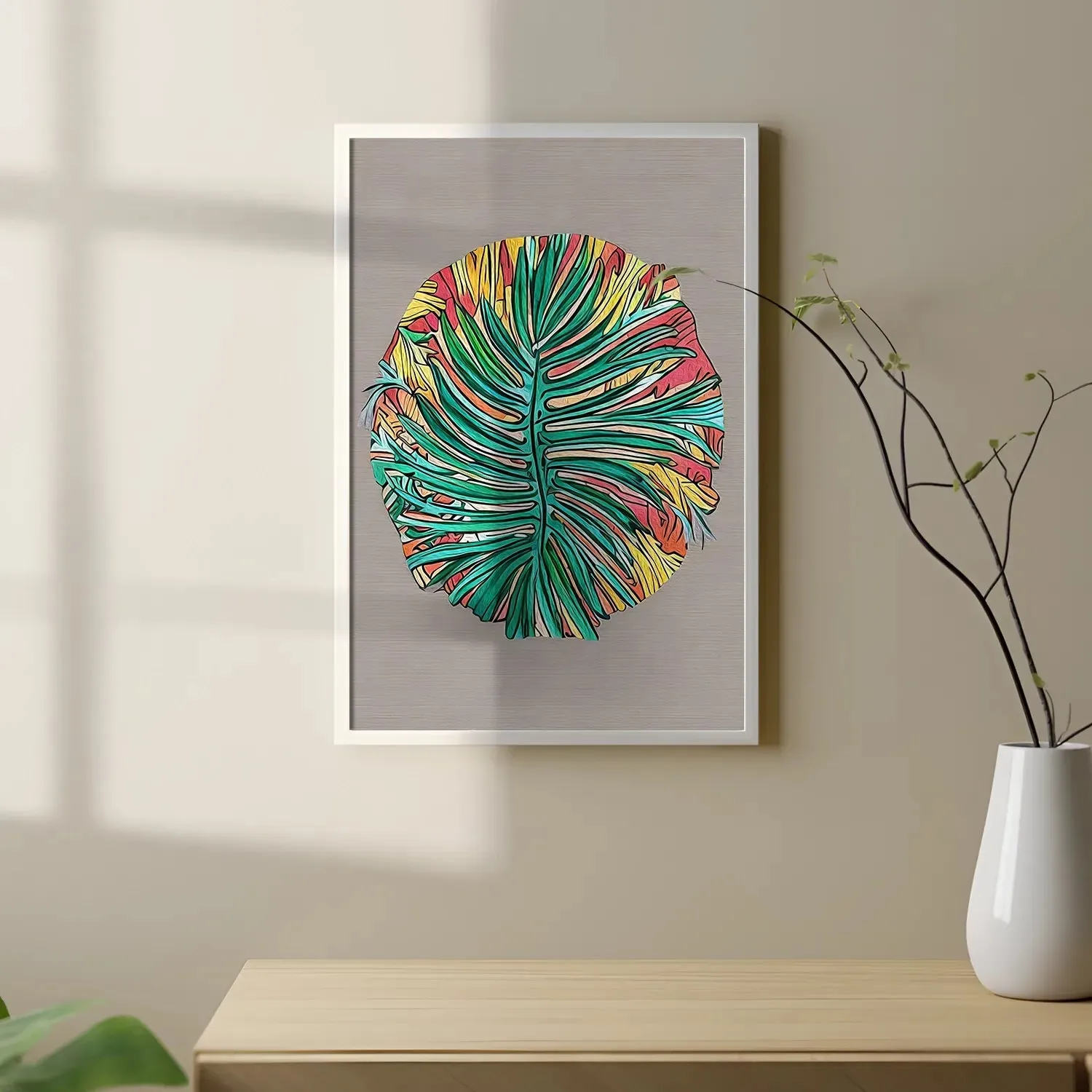 Philodendron Leaf Artistic Style