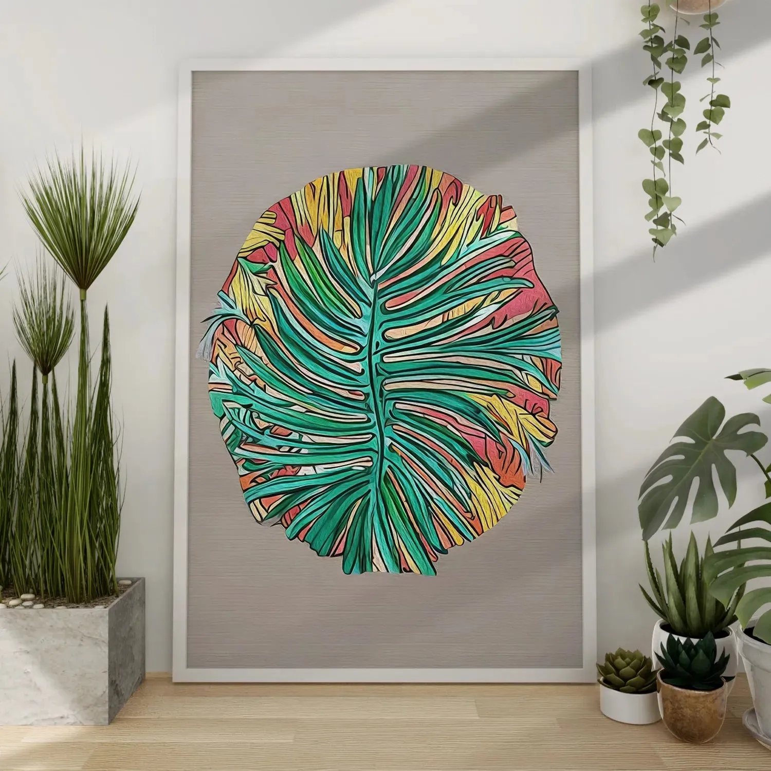 Philodendron Leaf Artistic Style