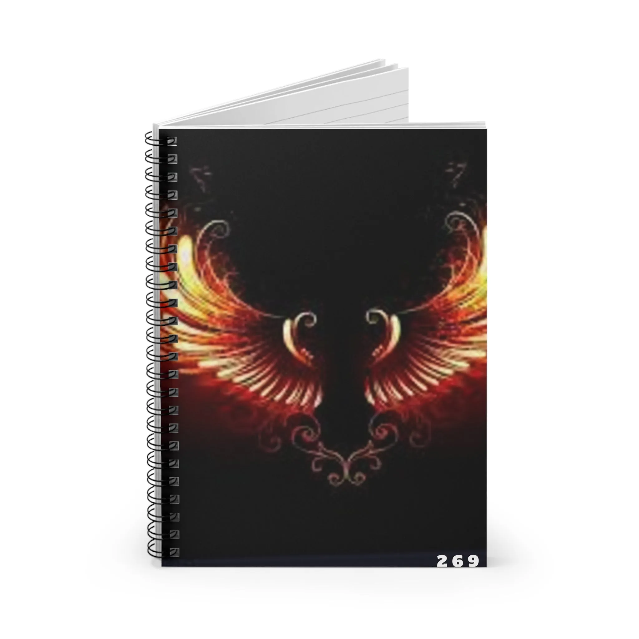 Phoenix Wings Spiral Notebook - Ruled Lines for Creative Souls