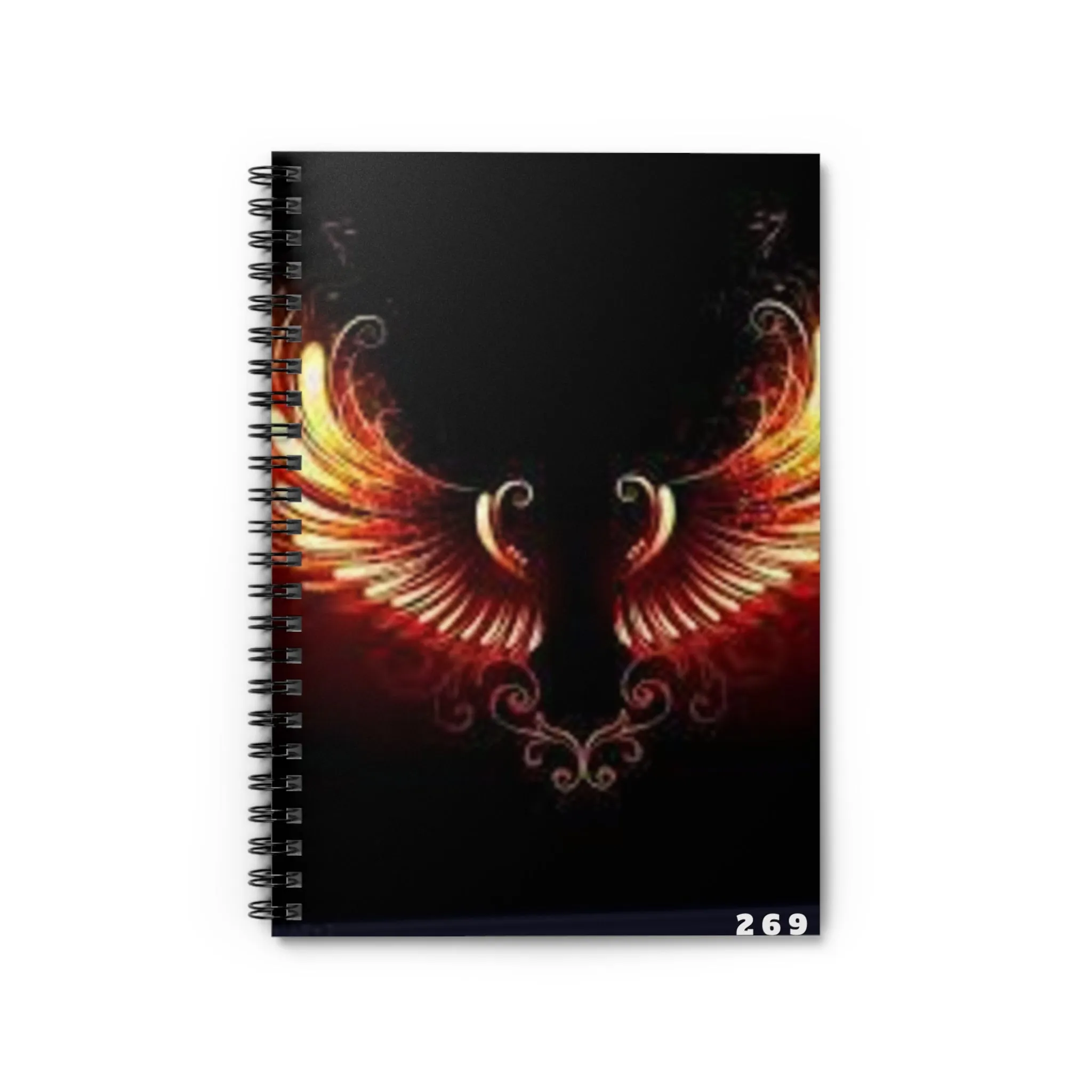 Phoenix Wings Spiral Notebook - Ruled Lines for Creative Souls