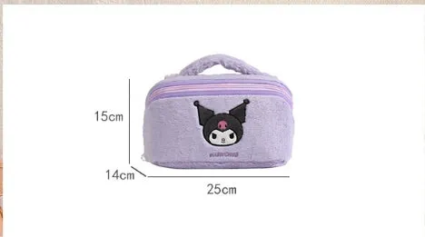 Plush Cosmetic Bag Large Capacity