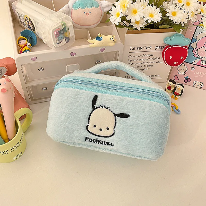 Plush Cosmetic Bag Large Capacity