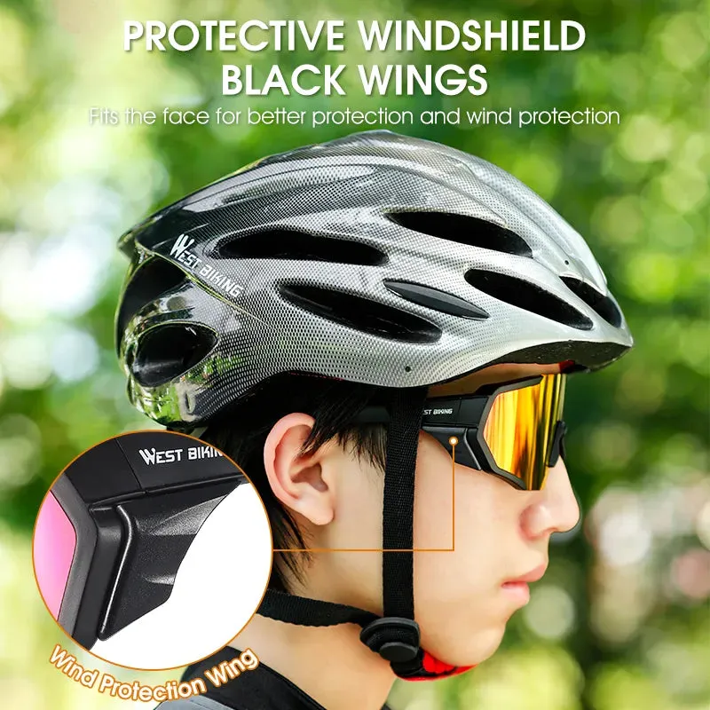 Polarized Cycling Sunlasses 3 Lens UV400 Windproof Sport Glasses Men Women MTB Road Bike Eyewear Cycling Goggles