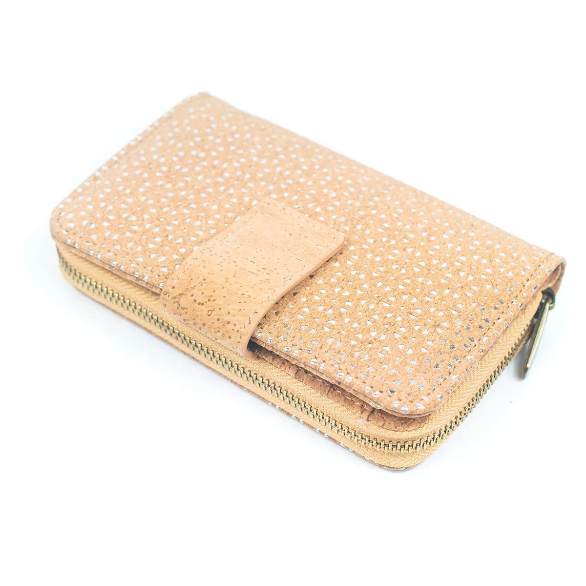 Prenium cork  women card zipper vegan wallet BAGP-171