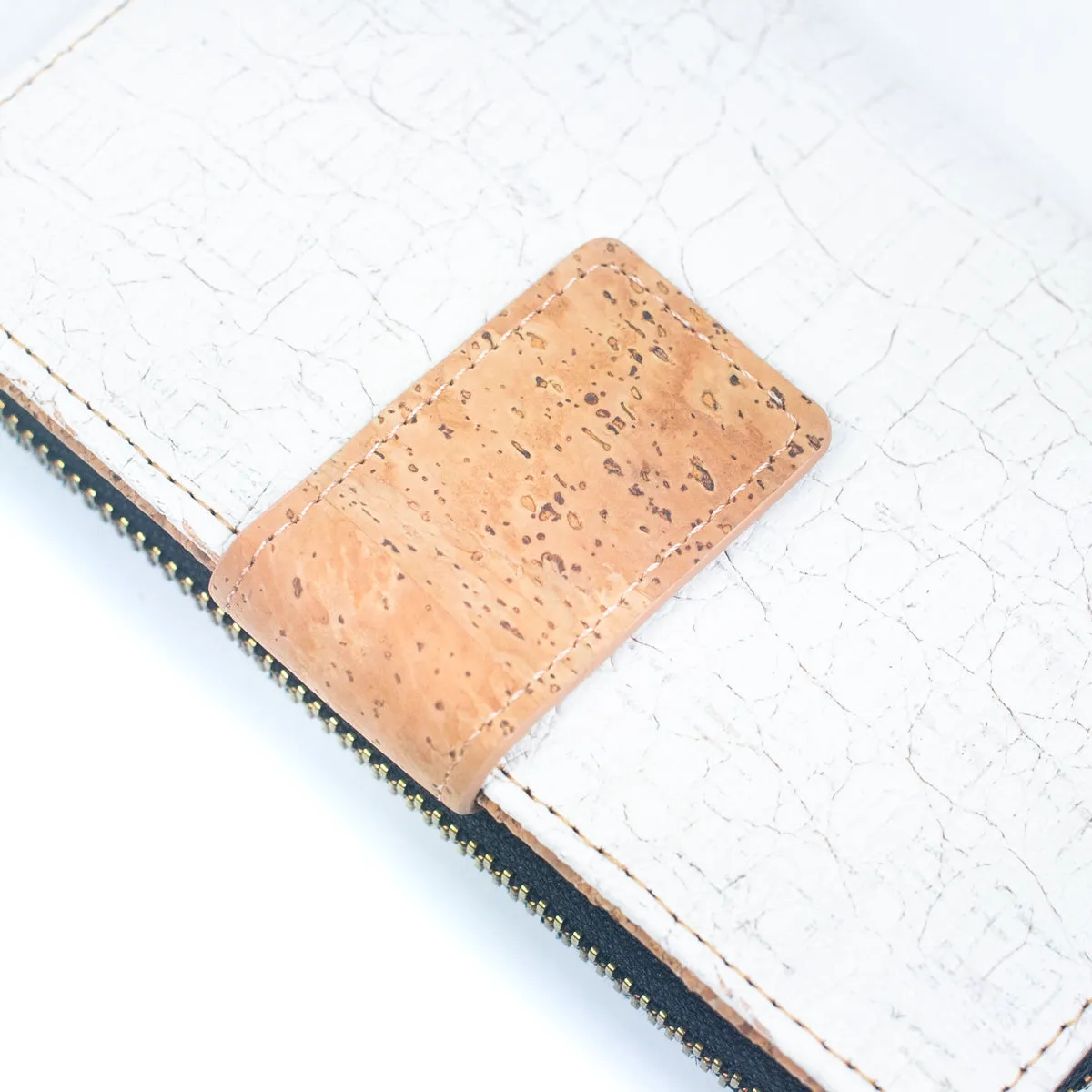 Prenium cork  women card zipper vegan wallet BAGP-171