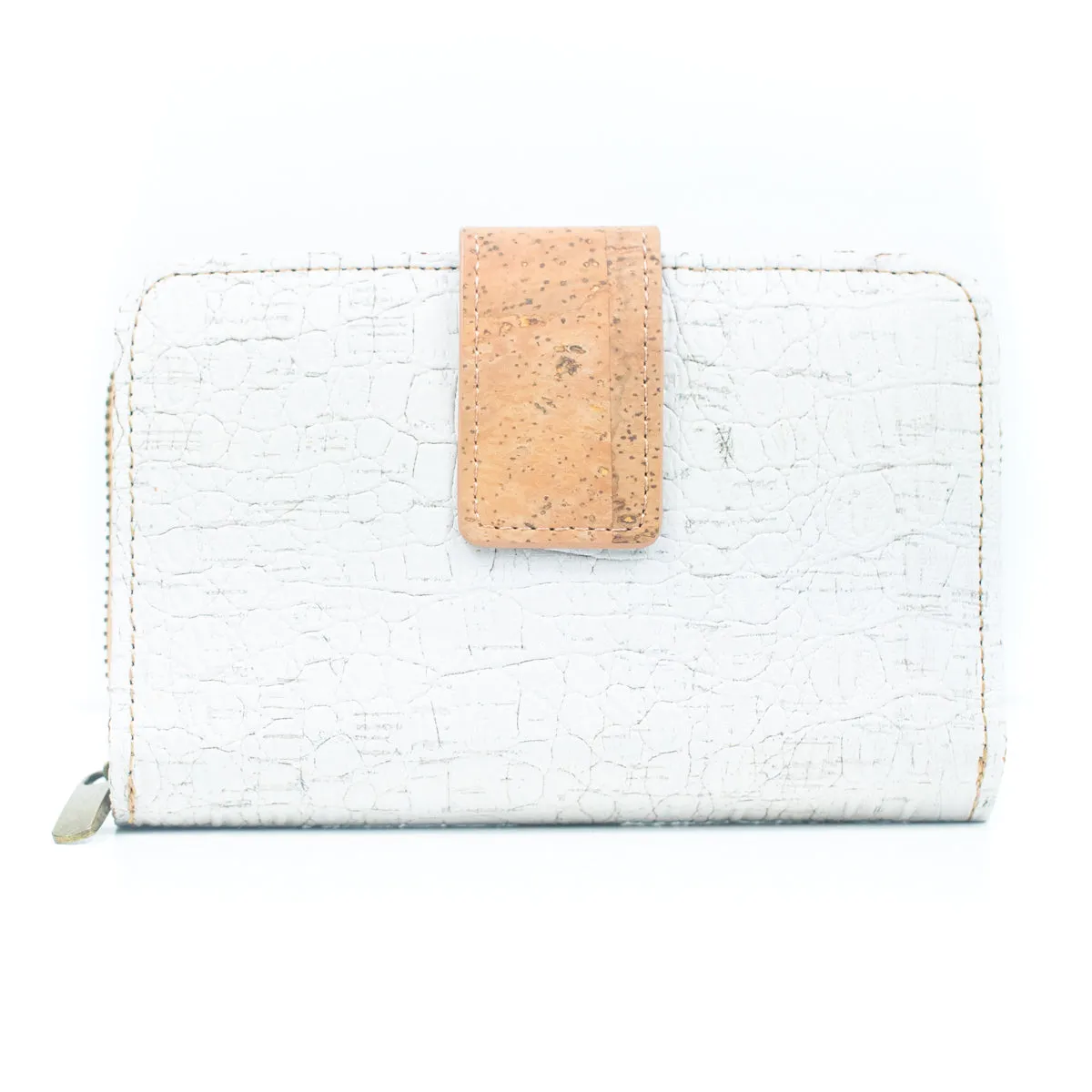 Prenium cork  women card zipper vegan wallet BAGP-171