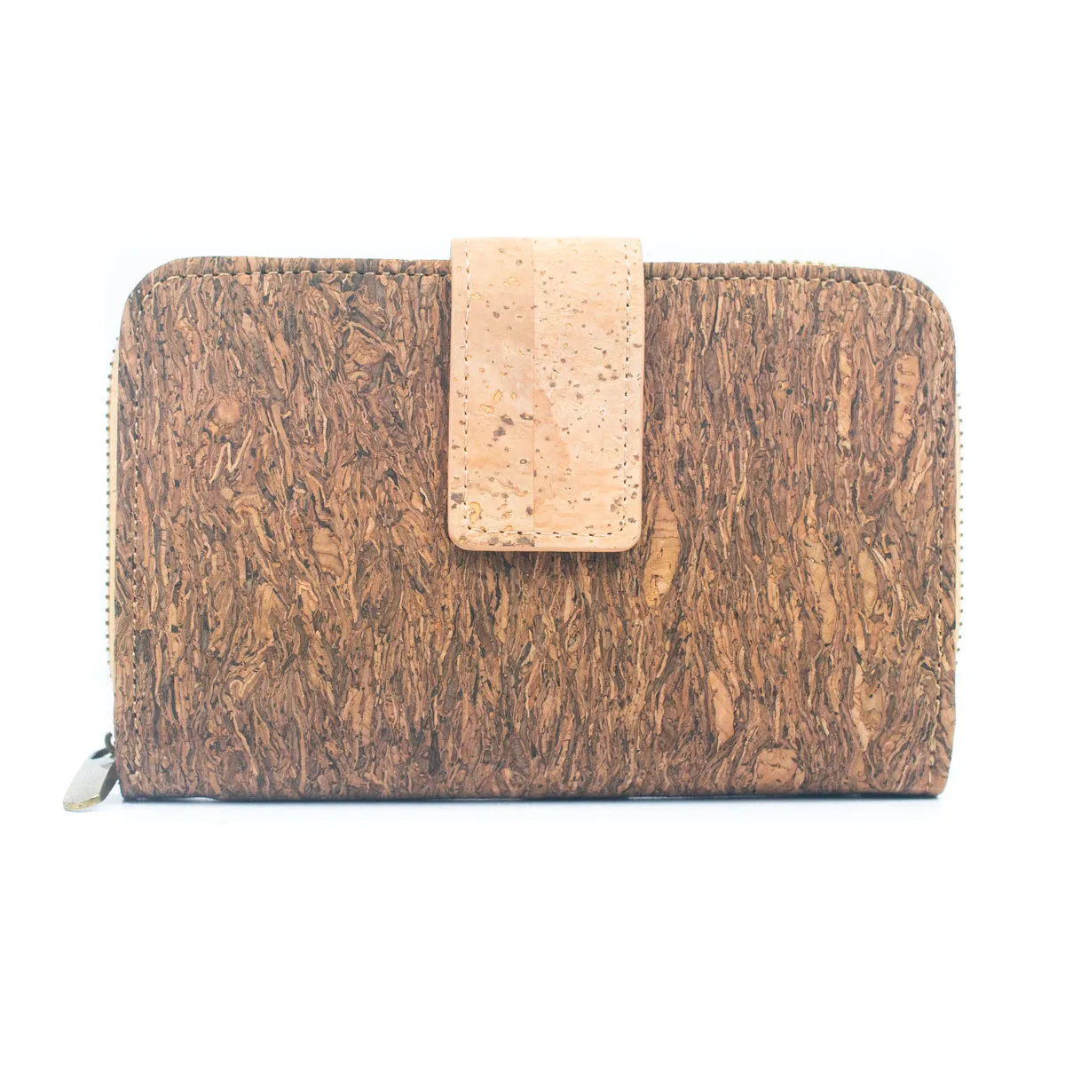 Prenium cork  women card zipper vegan wallet BAGP-171