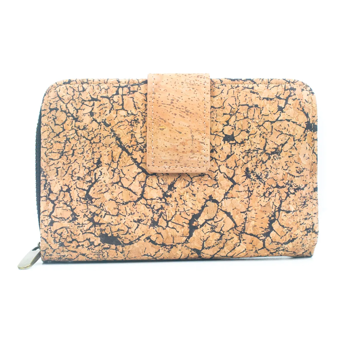 Prenium cork  women card zipper vegan wallet BAGP-171