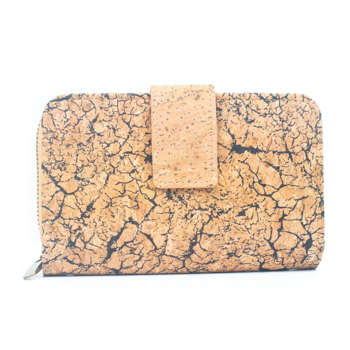 Prenium cork  women card zipper vegan wallet BAGP-171