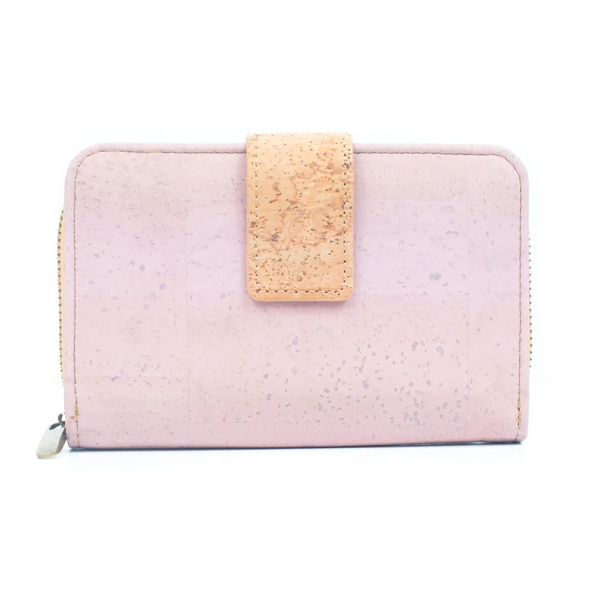 Prenium cork  women card zipper vegan wallet BAGP-171