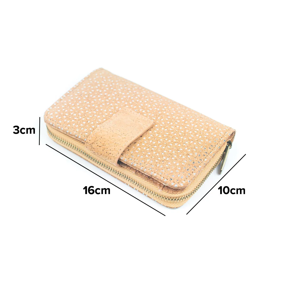 Prenium cork  women card zipper vegan wallet BAGP-171