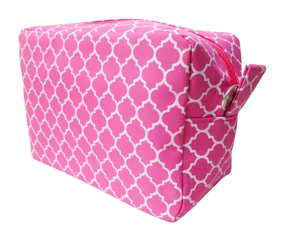 Quatrefoil Print Cosmetic Bag