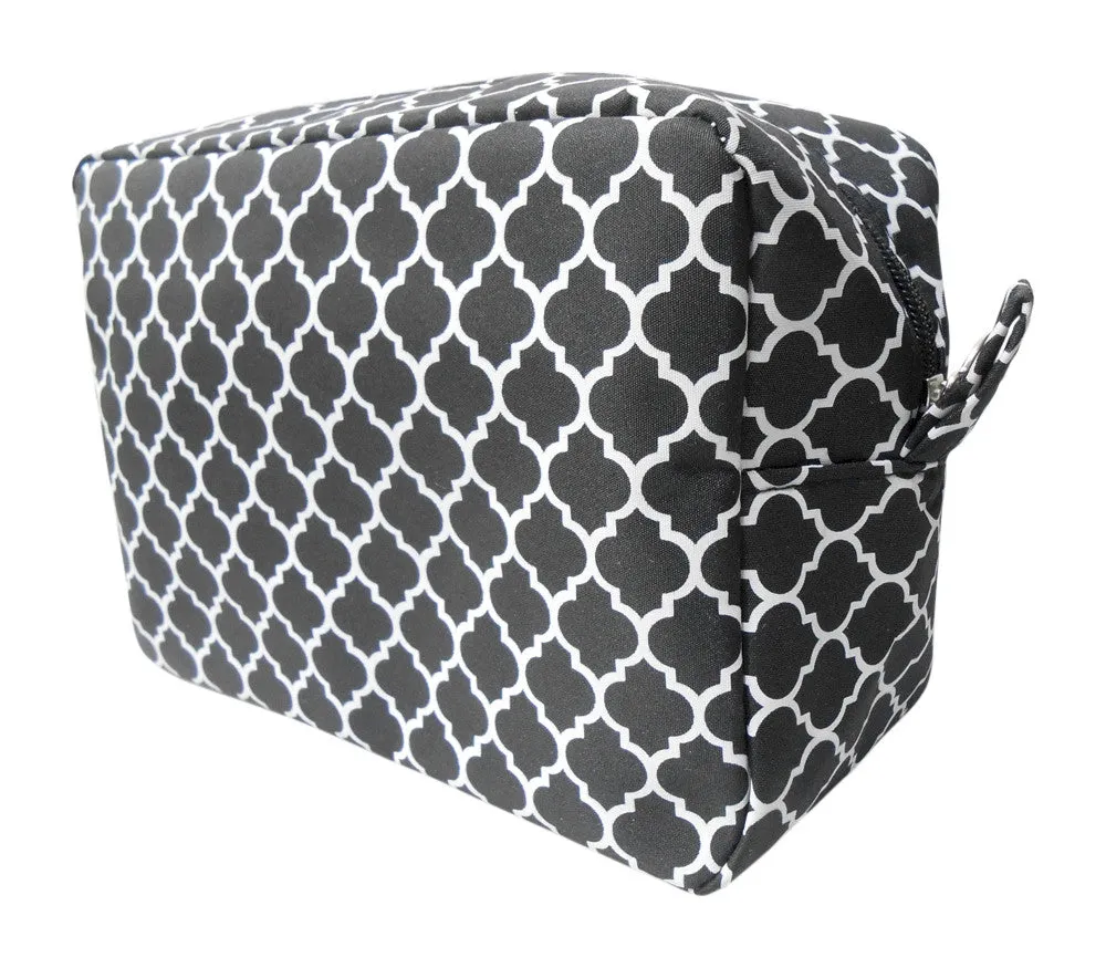 Quatrefoil Print Cosmetic Bag