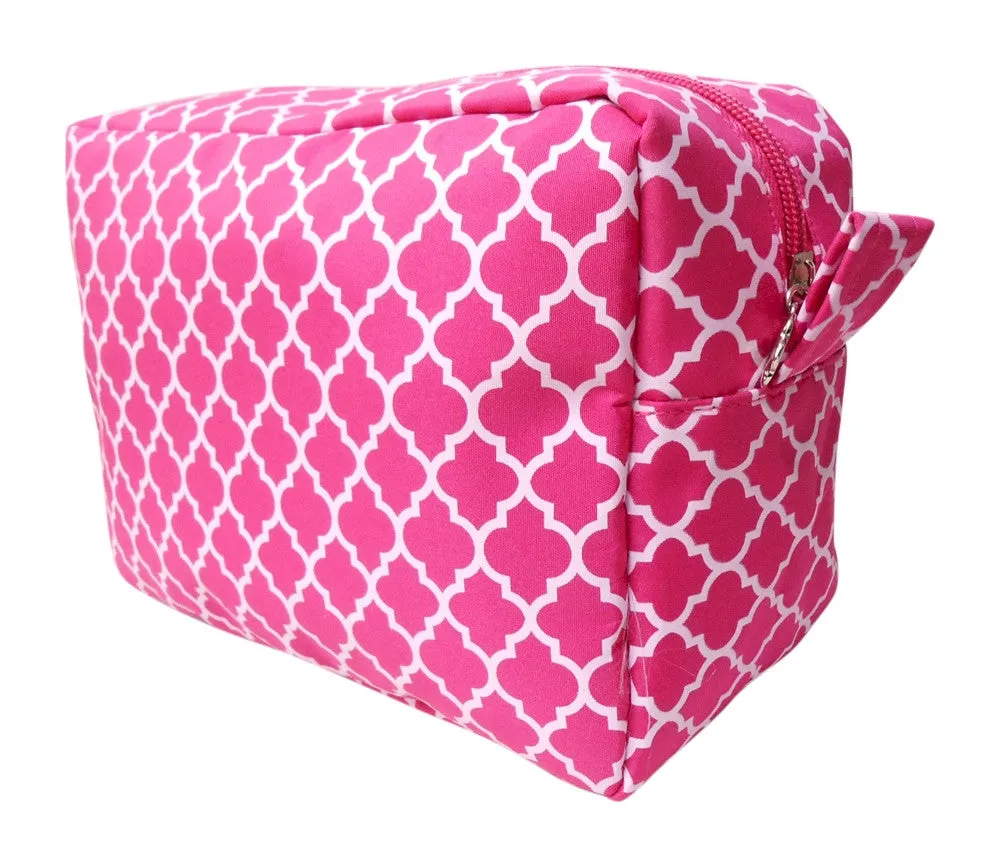 Quatrefoil Print Cosmetic Bag