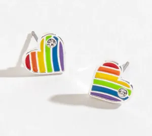 Rainbow Heart Earrings