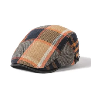 Retro Artistic Cotton Plaid Hat