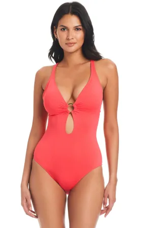 Ring Me Up Cross Back Swimsuit In Shortcake - BLEU