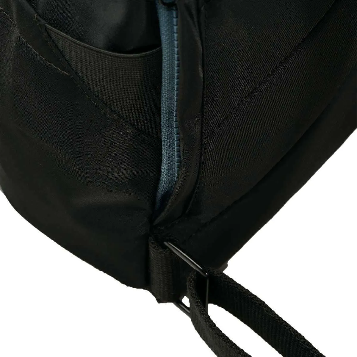 Roka Canfield B Small All Black Recycled Nylon Backpack - Black/Airforce Grey