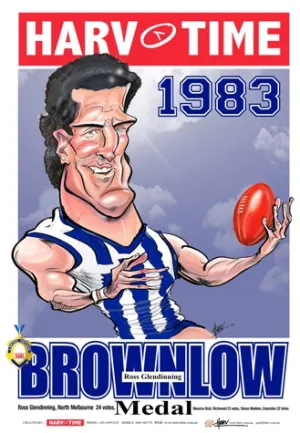 Ross Glendinning, 1983 Brownlow Harv Time Poster