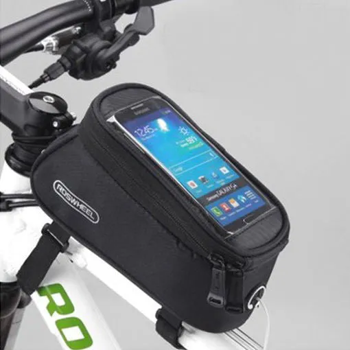 ROSWHEEL BICYCLE BAGS CYCLING BIKE FRAME IPHONE BAGS  HOLDER PANNIER MOBILE PHONE BAG CASE POUCH