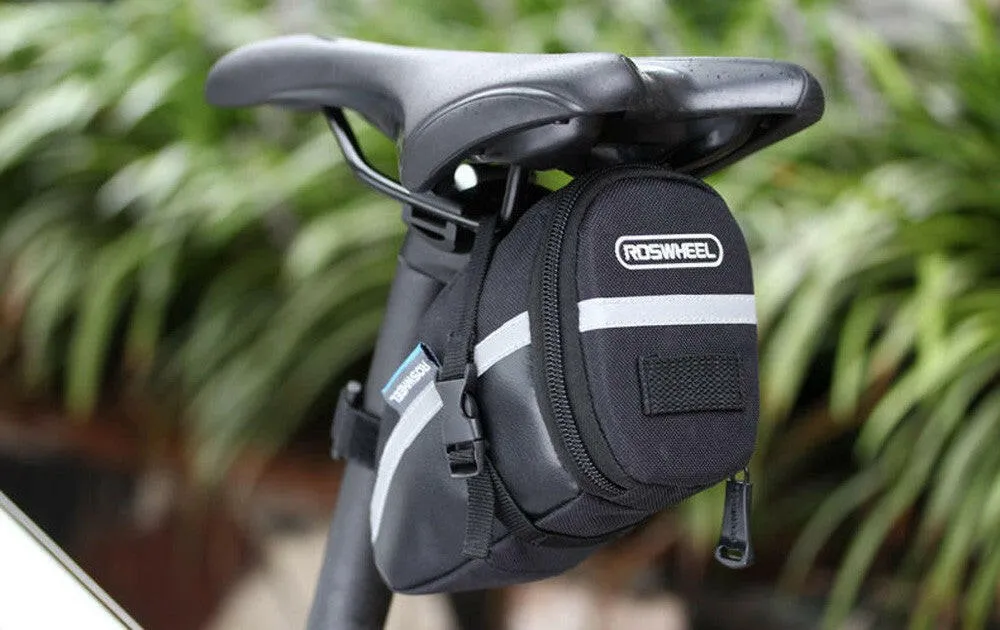 Roswheel Bicycle Strap-On Bike Saddle Bag-Black