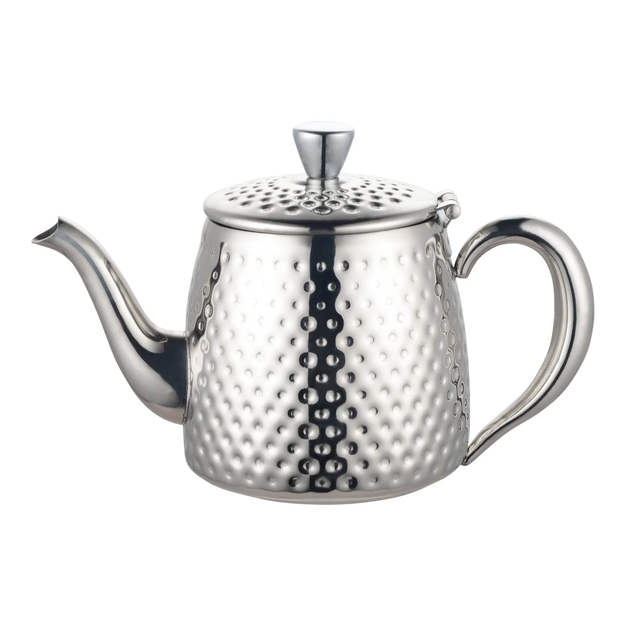 Sandringham 1.35L Teapot, Hammered Stainless Steel