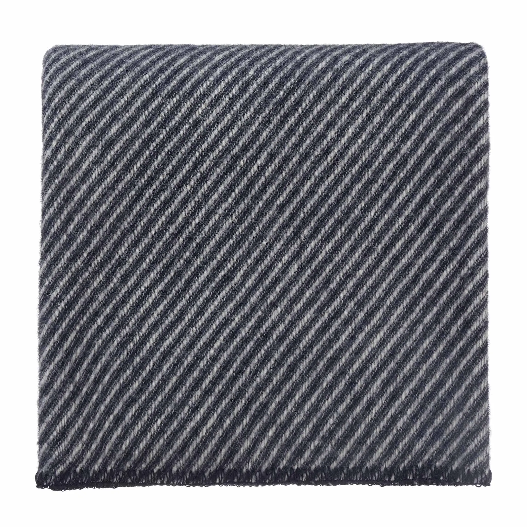 Santaka Wool Blanket [Dark blue/Off-white]