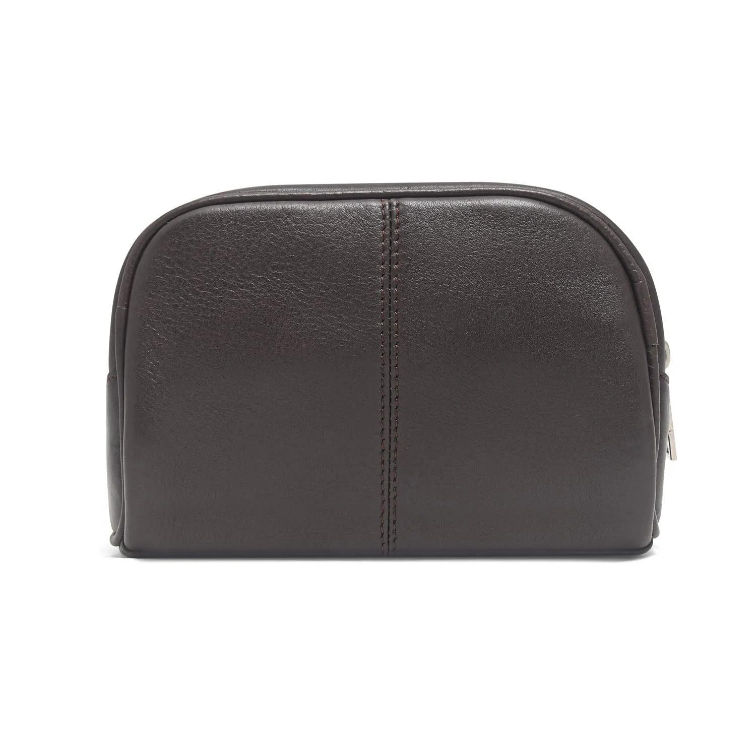 Sasha Brown Leather Wash Bag for Women