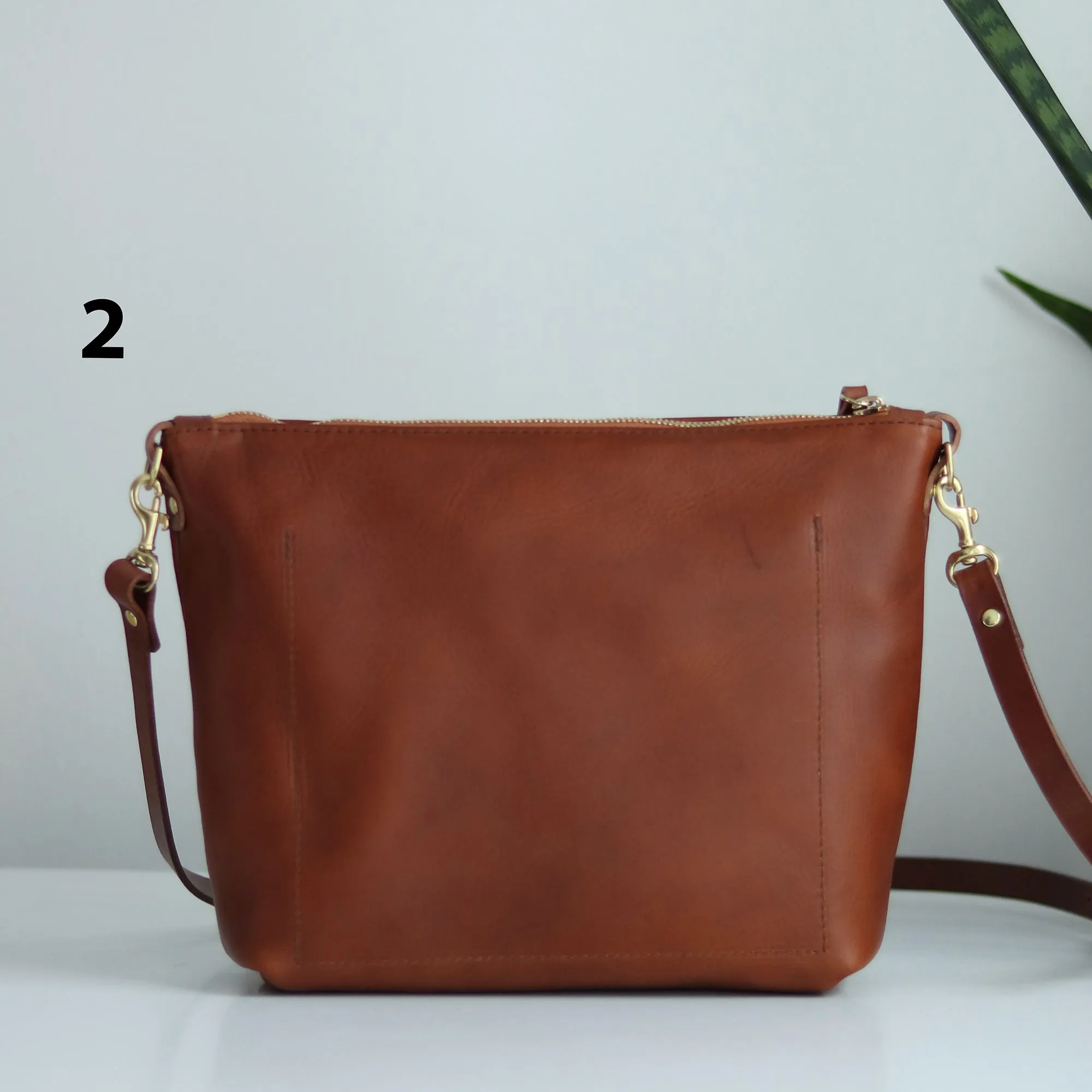 Seconds Sale Crossbody Bag with Monogram - Cognac Brown