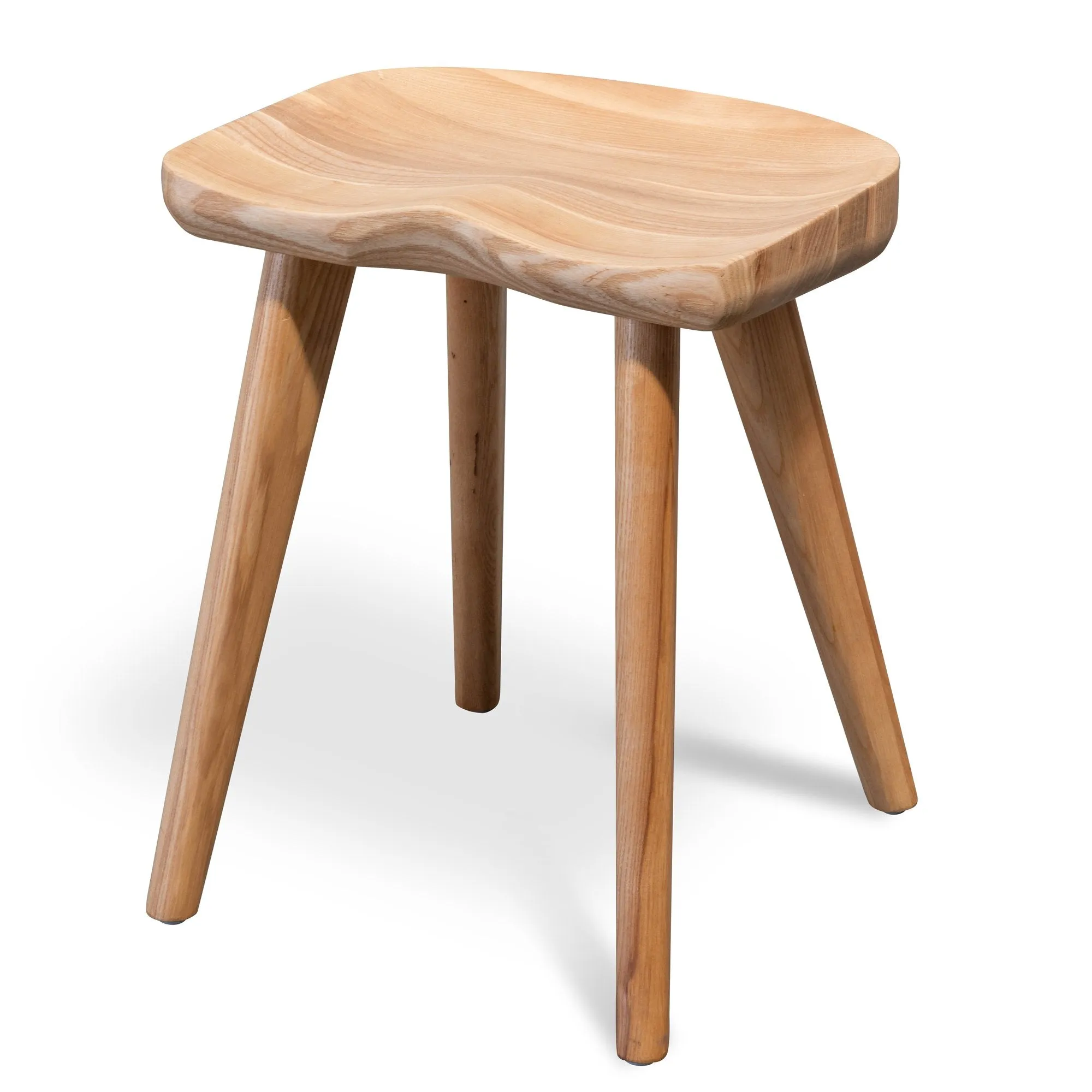 Set of 2 - Moxie 45cm Wooden Lowstool - Natural