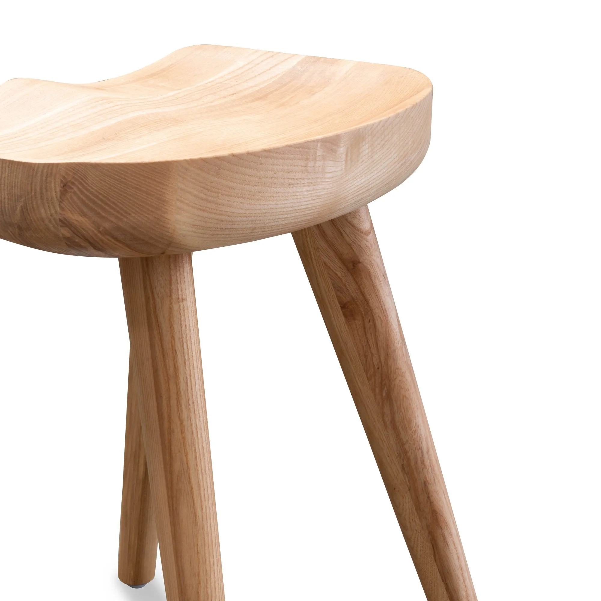 Set of 2 - Moxie 45cm Wooden Lowstool - Natural