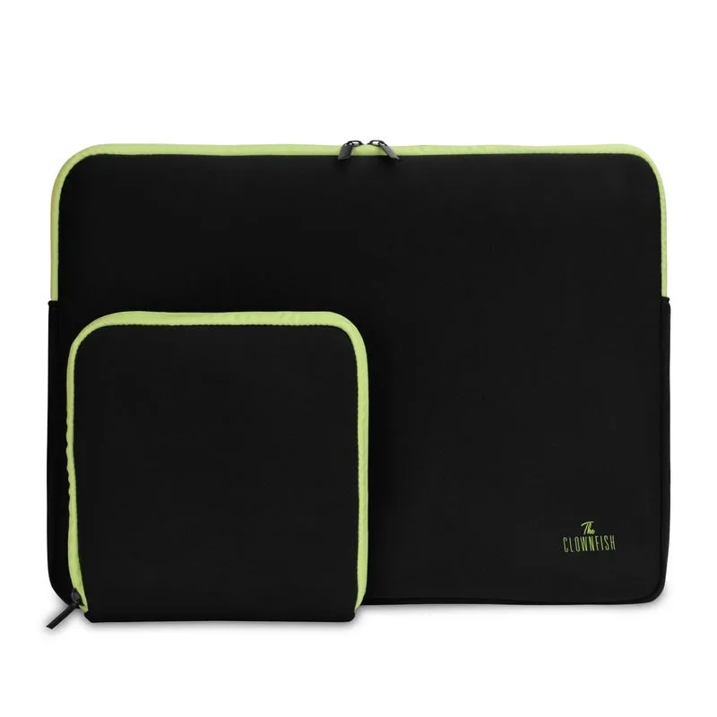 Single: Tablet Case Laptop Sleeve - Elegant, Water Resistant | Front Zip Pocket | 12 inch | Dark Brown