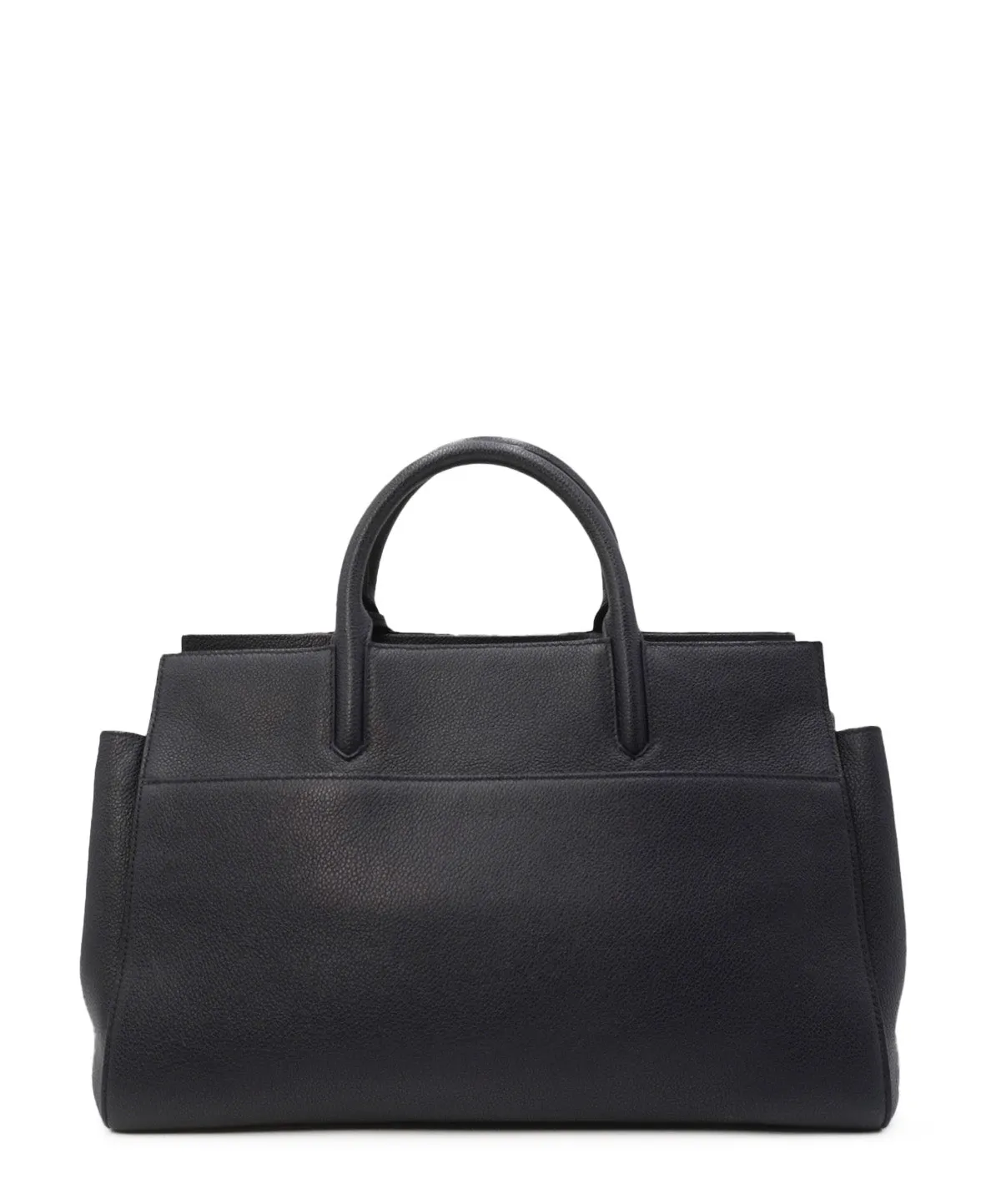 Small Cabas Rive Gauche Leather Bag Black