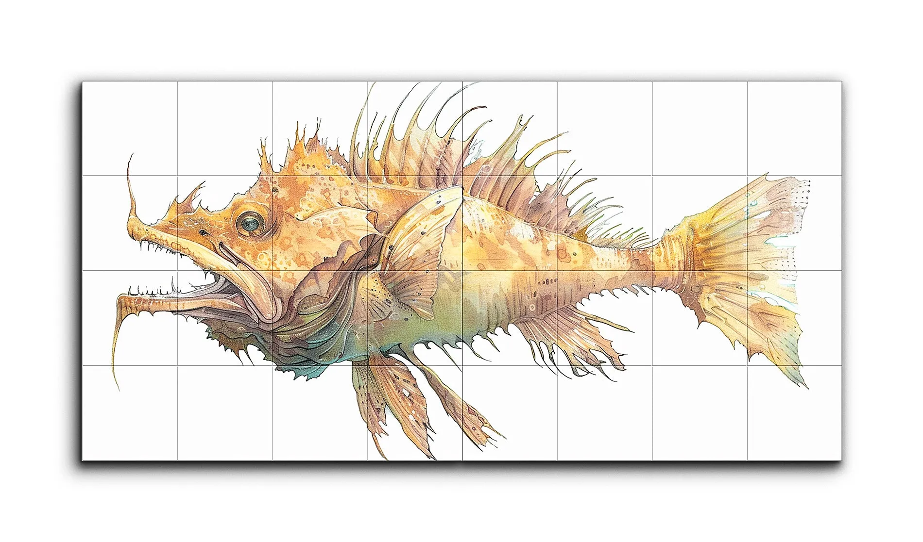 Spiny Finned Sculpin: Artistic Fish Depiction