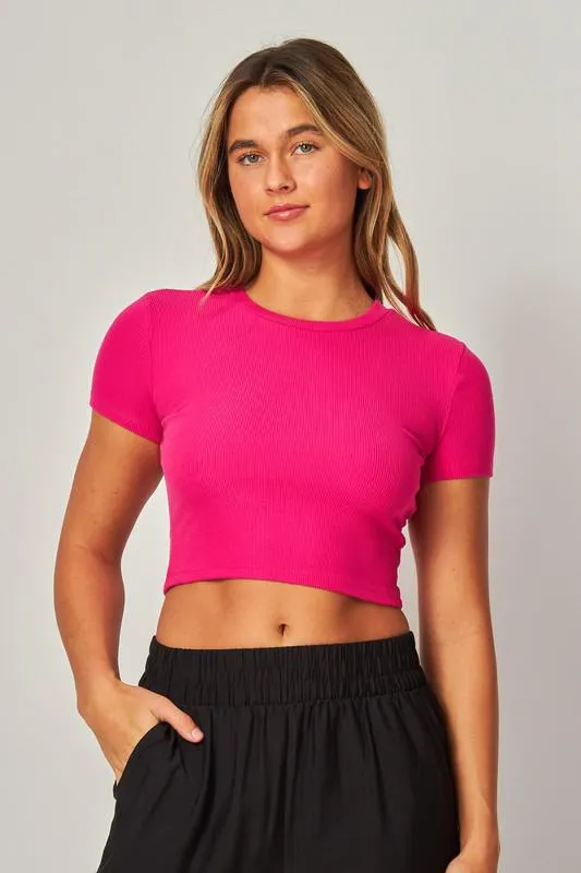 SS Ribbed Crop Top