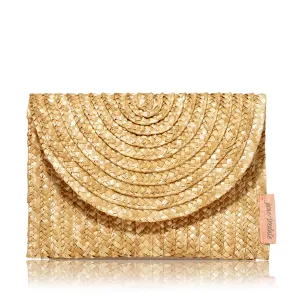 Straw Clutch Cosmetic Bag