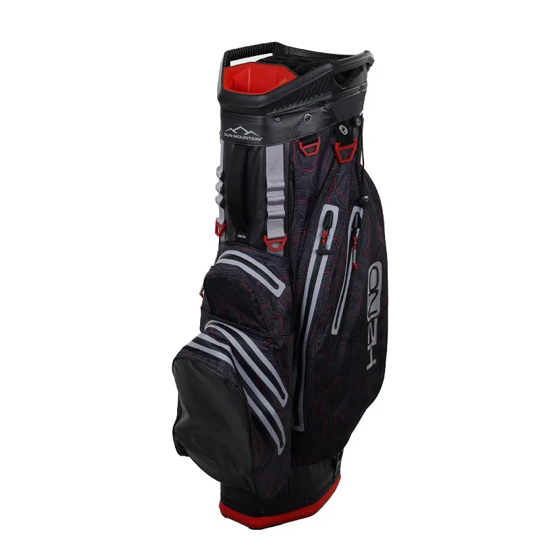 SUN MOUNTAIN 9" H2NO Lite Cart Bag (Black/Red/Cadet)