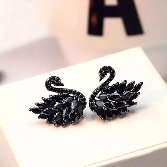 SWAN STUD EARRINGS