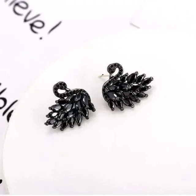 SWAN STUD EARRINGS