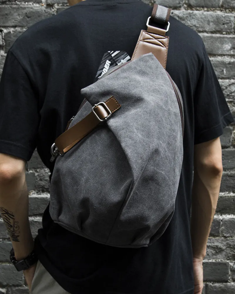 Techwear Canvas Sling Backpack