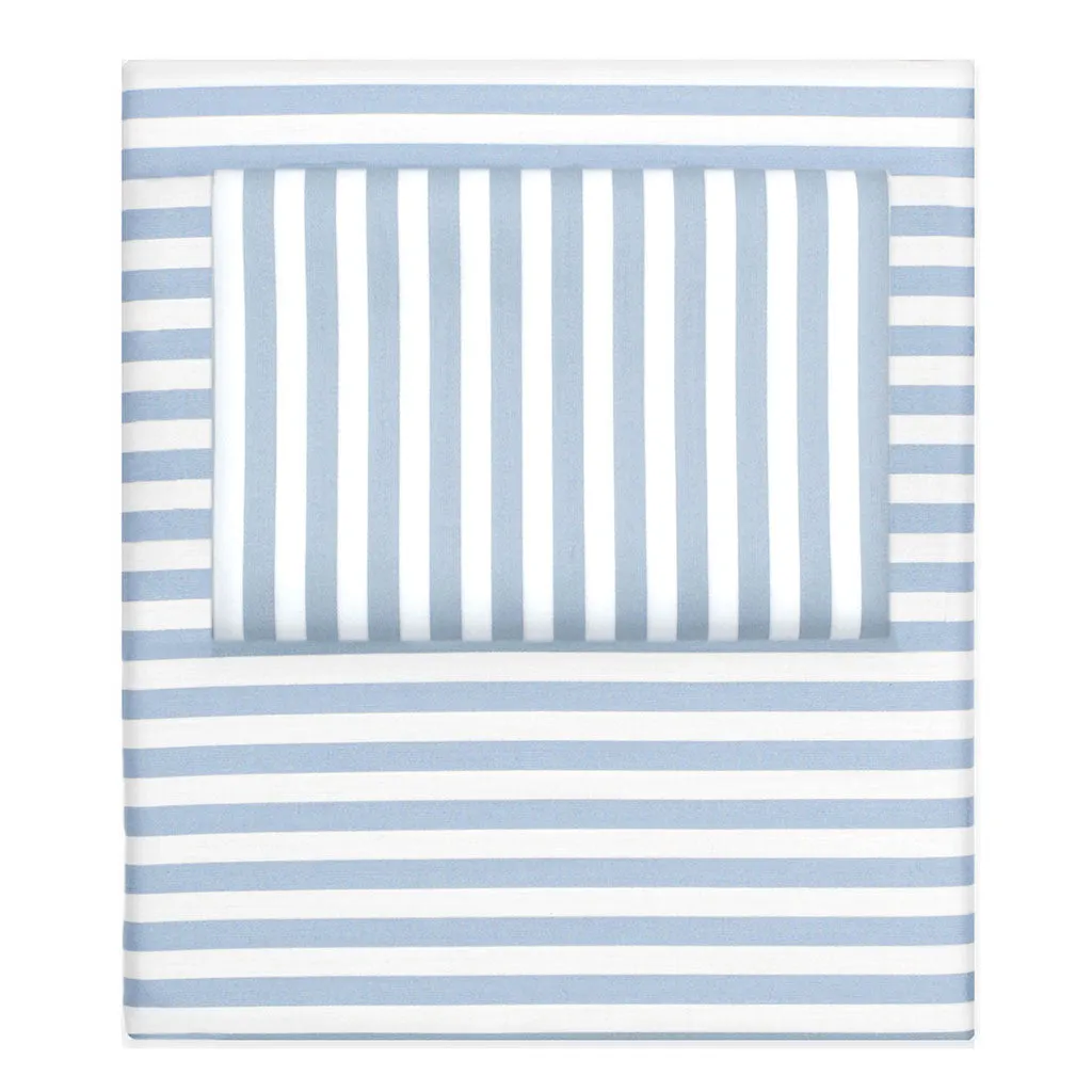 The French Blue Striped Sheet Set