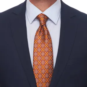 The Uffizi Orange Duchesse Silk Tie