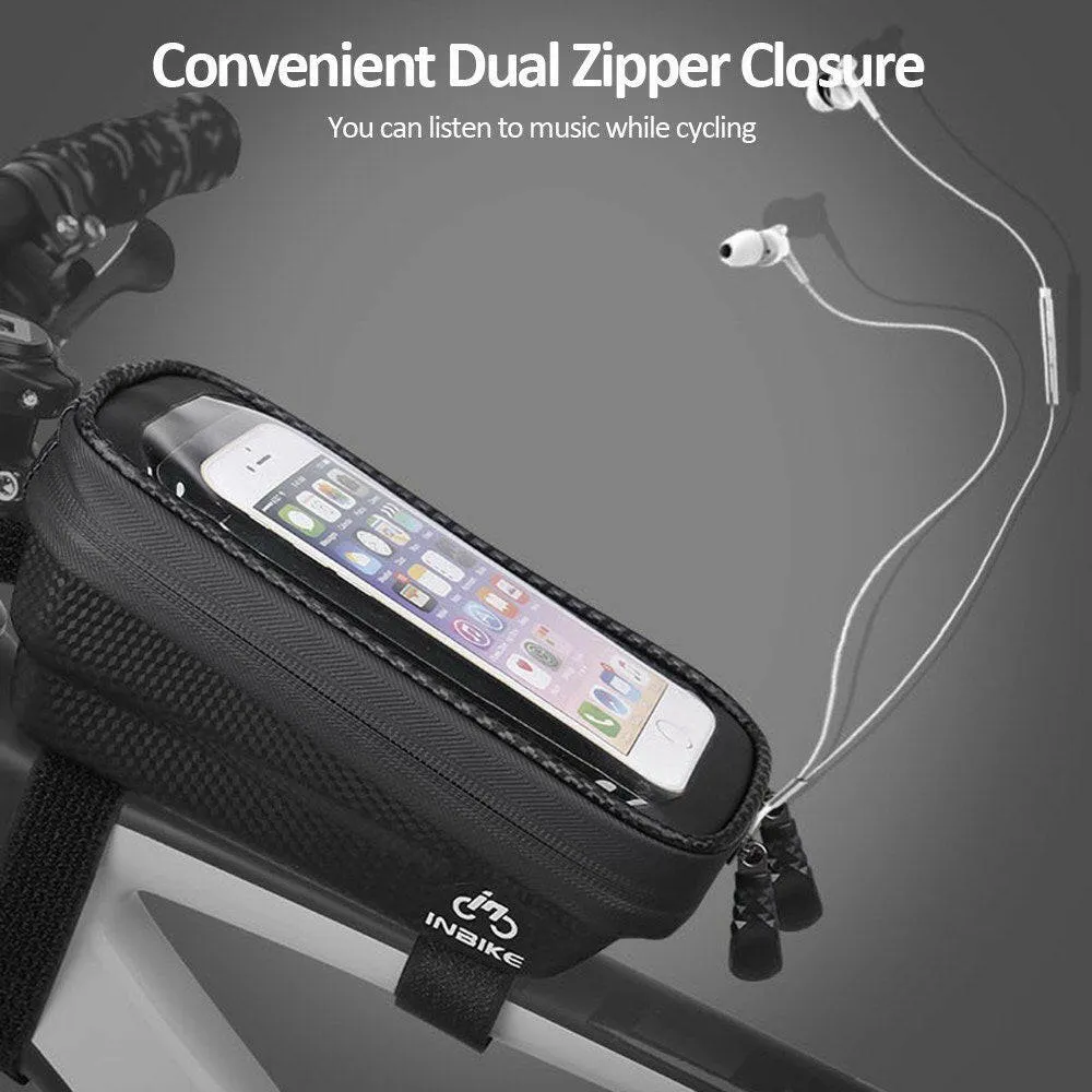 Touch Screen Bicycle Top Tube Bag EVA Hard Shell Bicycle Frame Bag Waterproof Bike Storage Bag Cycling Accessories