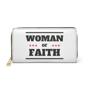 Uniquely You Womens Wallet - Zip Purse / White & Black Woman of Faith