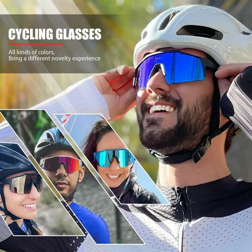 UV400 Sport Eyewear Mountain Bike Sport Cycling Glasses Outdoor Cycling Goggles  Men Cycling Sunglasses MTB Sunglasses 1lens