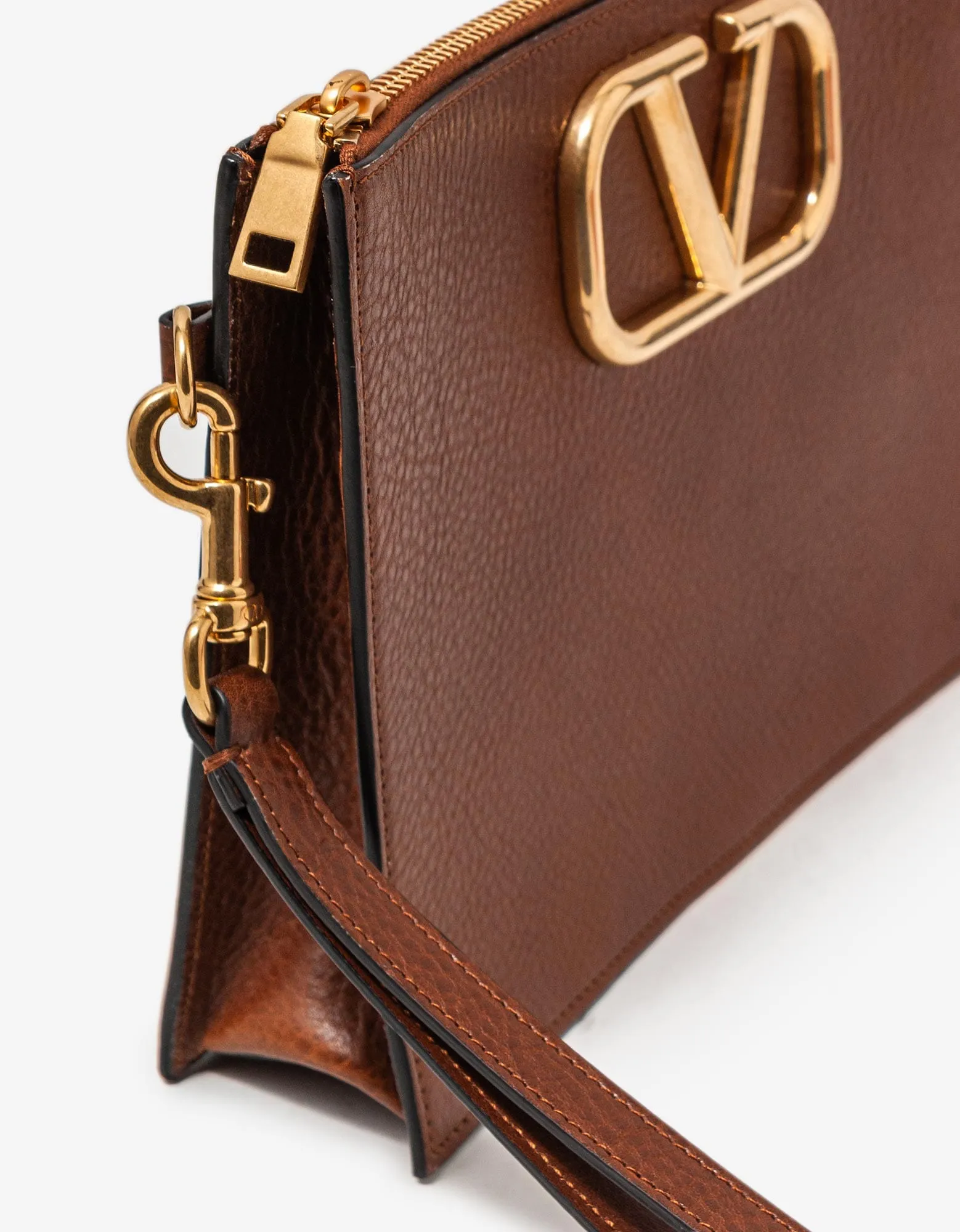 Valentino Garavani Tan VLogo Signature Pouch